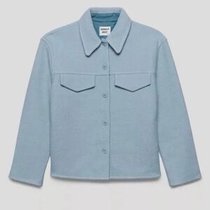Sunday Best Sky Blue Marino Wool Shirt Jacket S